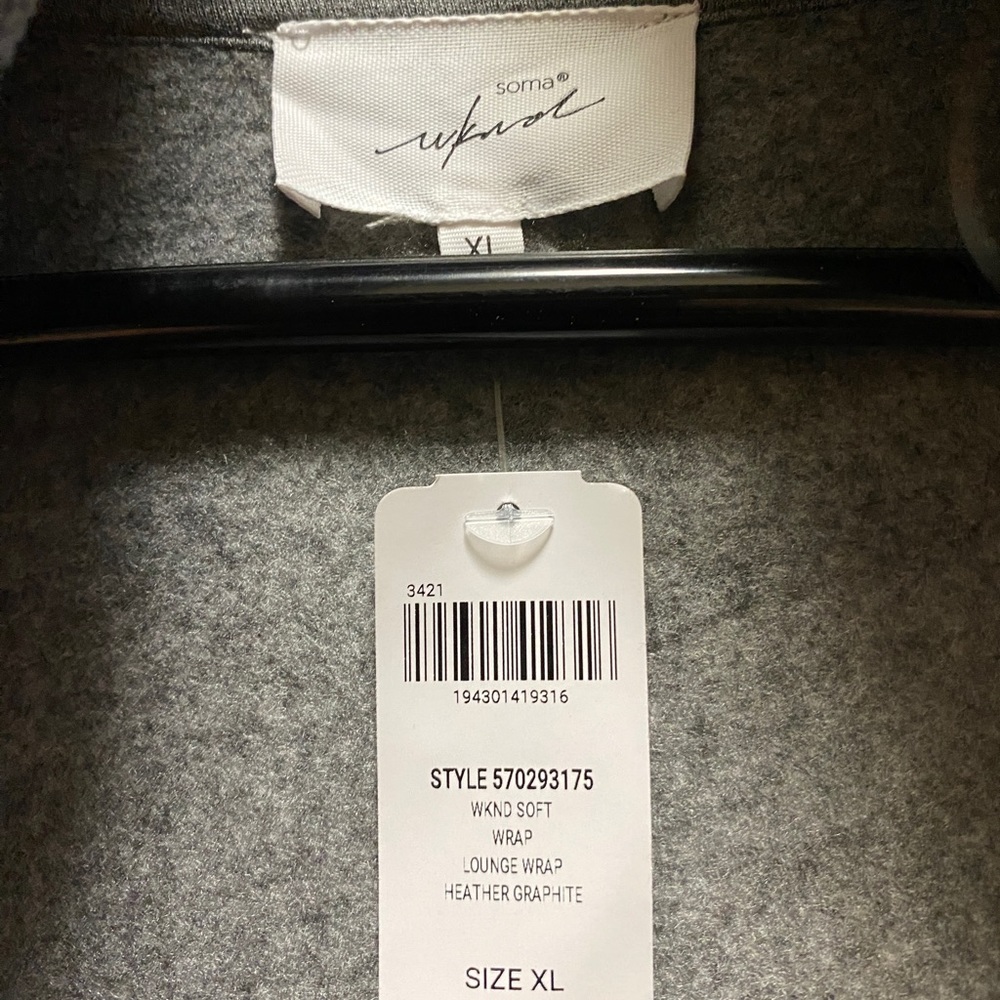 Soma .. hooded very soft long sweater/ lounge wear